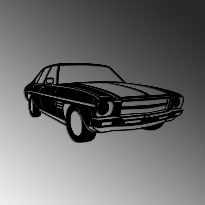 Wallity Holden Monaro Sedan Accesorio decorativo de pared de metal Negro